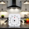 White Square Timer Clock,60-Minute Mechanical Timer,Wind up Visual Cooking with Loud Alarm No Batteries Required Ideal for Cooking Baking and Kitchen Management,Visual,Kitchen