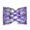 LOVEF 4Pcs/Pack Crystal Rhinestone Easy Combs Magic Beaded Double Stretching Combs