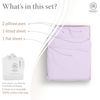 Cotton Full Size Sheet Set, Deep Pocket, Fade Resistance, 500 Thread Count, Soli
