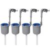 Bestway Flowclear Wall Mounted Automatic Swimming Pool Surface Skimmer, 4 Pack