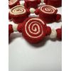 Christmas Peppermint Red White Candy Cane Wool Garland Decor 6FT NEW