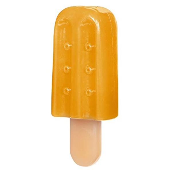 Cooling Dog Toys Fun Summer Ice Cream Cone & Popsicle Look Choose Color & Shape(Orange Popsicle)