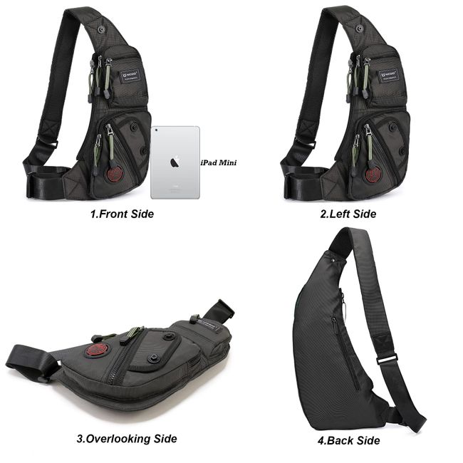 Packism Backpack Purse for Women, Adjustable Straps Sling Bag for Men Mini Backpack Multiple Compartment Pockets Crossbody