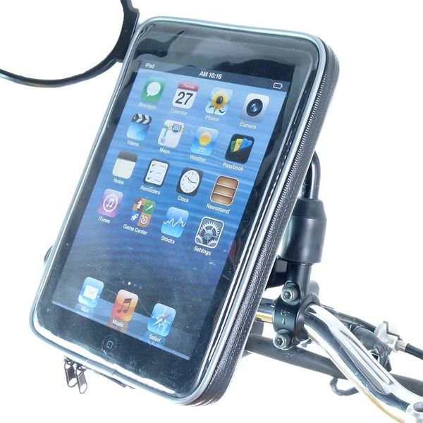 BuyBits Weather Resistant M8 / M10 Motorcycle Mirror Mount for iPad Mini