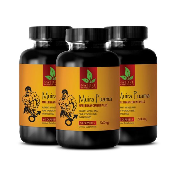 erectile pills - MUIRA PUAMA 2200mg - delay premature ejaculation - 3 Bottles
