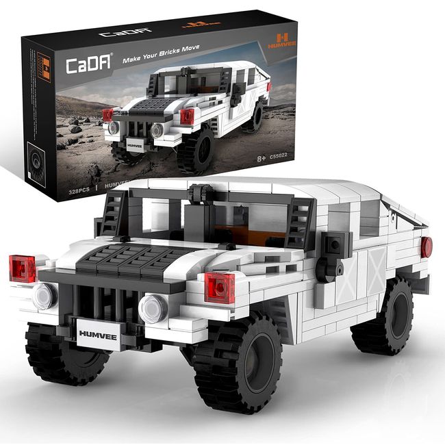 dOMOb Humvee SUV Car Building Kit – Authorized Car Model Set - 1:24 Simulated Build Vehicle – 328 pcs Blocks – CADA Bricks Toys for 8+ Age Kids & Adults – for Boys, Girls, Hobbyist, Collector