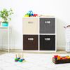 Superio Fabric Organizing Bin, 11" Brown Fabric Cube 8-Pack