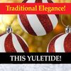 VFM - Red & White Stripe 8cm Baubles Candy Cane (4 Pack) - Christmas Tree Decorations