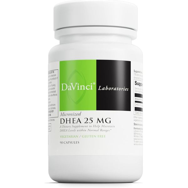 DAVINCI Labs Micronized DHEA 25 mg - Dietary Supplement to Support Immune System
