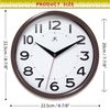 Infinity Instruments LTD. Metro Wall Clock, Brown, 9"