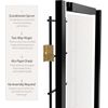 2 Ft. Short Desktop Window Pane Shoji Screen - Black - 3 Panels