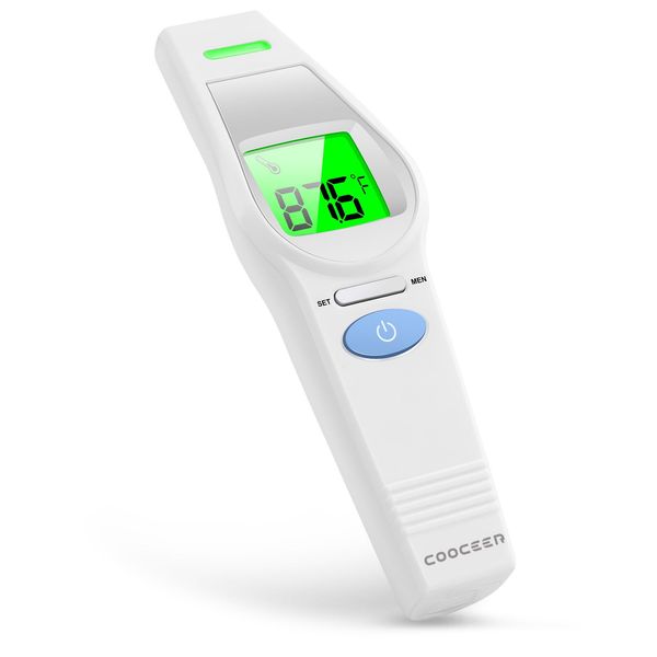 COOCEER Forehead Thermometer for Adults and Kids: Fever Thermometer for Home - Large Bolded Digital Temperature Reading