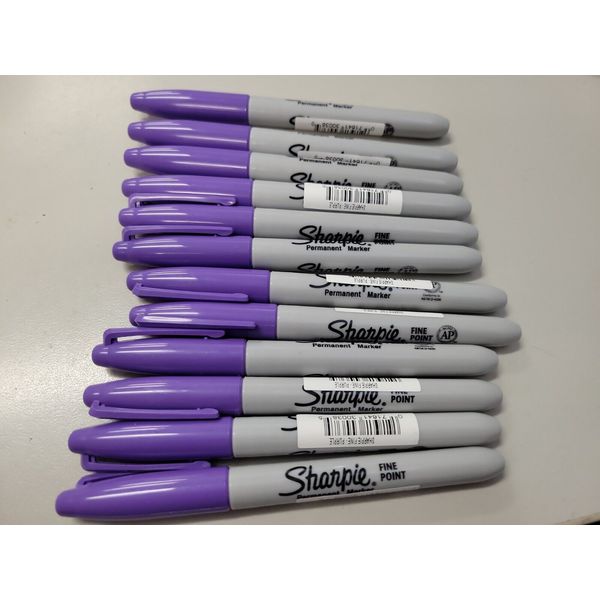 Sharpie Fine Point Permanent Marker Purple (SAN 30038) 12 Each