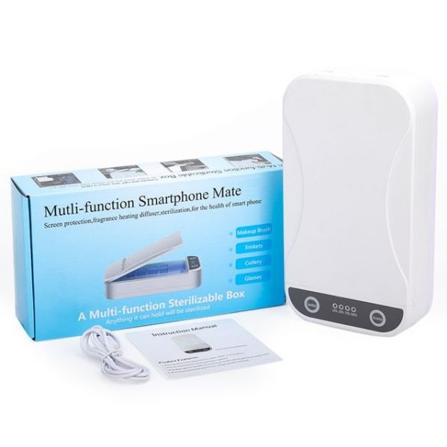 Cell Phone Sterilizer Cell Phone Sterilizer Cell Phone Sterilizer Multifunctional Sterilizer Aromatherapy UV Disinfection Box for Nail Manicure, 01 Strong-UV-light