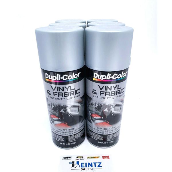 Duplicolor HVP103 Vinyl & Fabric Spray High Perf. SILVER (6 Pack)