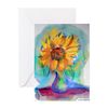 CafePress Sunflower, Bright, Fun, Folded Greeting Card Glossy