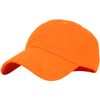 KB-LOW ORG Classic Cotton Dad Hat Adjustable Plain Cap. Polo Style Low Profile (Unstructured) (Classic) Orange Adjustable