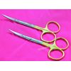 2 EACH Premium GERMAN TC Iris Scissors 4.5" Curved Surgical Dental Instruments
