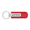 Dodge Viper Red PU Leather Silver Metal Bar Key Chain