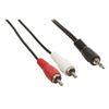 Valueline 1.50 m 3.5 mm Jack Stereo Audio Adapter Male to 2x RCA Male Cable - Black
