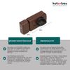 KOTARBAU 05907465902809 Zusatzschloss Additional Lock, Brown, 50/60 mm