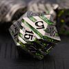 Maywin Stripe Metal Dice Set D&D,7PCS Solid Metal Glitter Dice with Gift Box,RPG Polyhedral Dice Set for DND Table Game