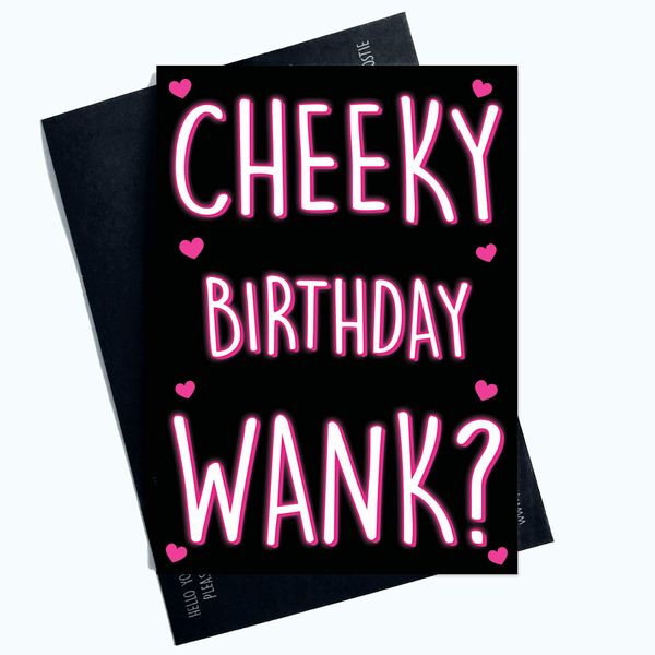 Funny Birthday Cards Wife Girlfriend Gay Wank Rude Profanity Banter Joke PC850