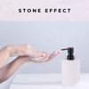 Bath Square Resin Hand Soap & Lotion Dispenser Stone Effect 9 FL OZ White