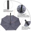 G4Free 62 Inch Automatic Open Golf Umbrella Extra Large Oversize Double Canopy Vented Windproof Waterproof Stick Umbrellas(Grey)