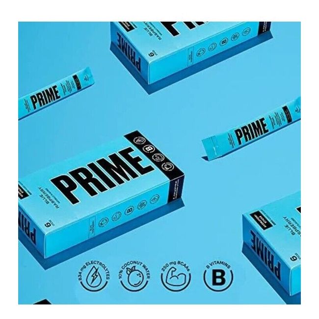 Prime Blue Raspberry Hydration Sticks 6 Count