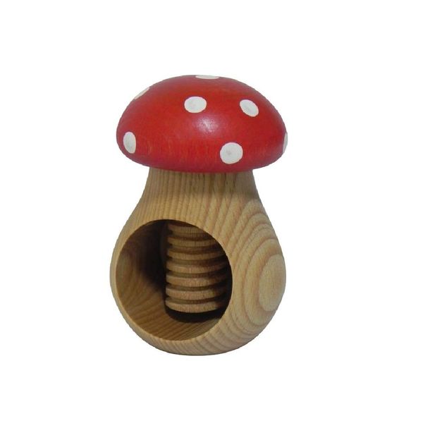 Wooden World Wooden nutcracker - Toadstool - made from natural beech wood