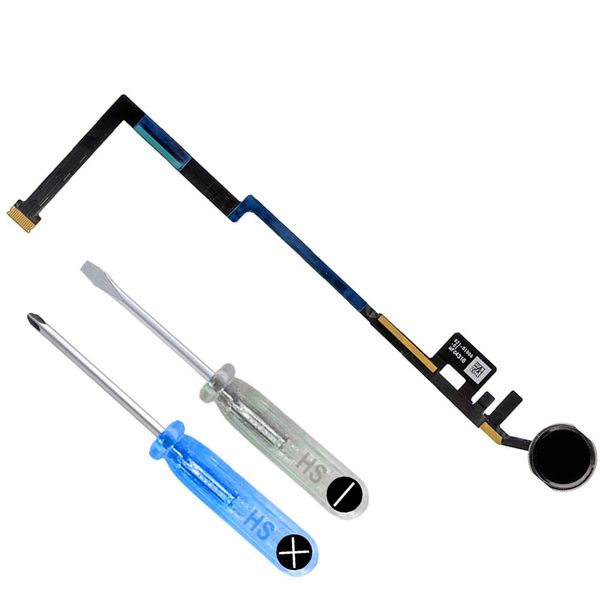 MMOBIEL Home Button Compatible with iPad 6 / iPad 5 - Flex Cable Connector - Replacement - Incl. Screwdrivers - Black