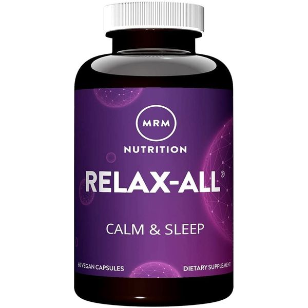 MRM Nutrition Relax-All® | Dietary Supplement for Better Sleep | with GABA, L-Theanine & Ashwagandha | Drug-Free, Non-Habit Forming | Non-GMO | Vegan + Gluten Free | 15 Servings