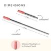 ZOKU TwoTone Pocket Straws RD Portable Straws