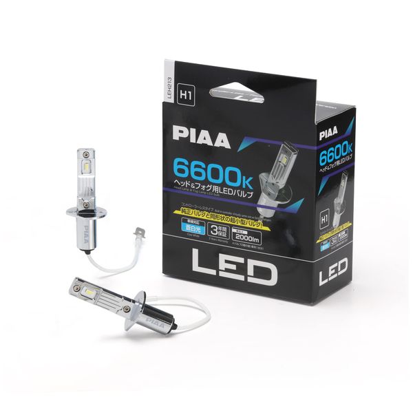 PIAA LEH213 LED 6600K Headlights / Fog Lights (Controller-less Type - Standard Series) 12 V 10 W 2000 lm H1 3 Year Warranty Vehicle Inspection Compliant Noise Compatible with 2 Pieces