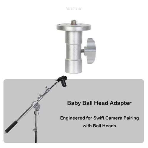 INVINEEX 1 Pack 5/8" to 3/8" Baby Ball Head Adapter - Aluminum Camera Mount Converter for C-Stands, Photography Light Stands, Tripod Heads, Baby Pin, Junior Receive