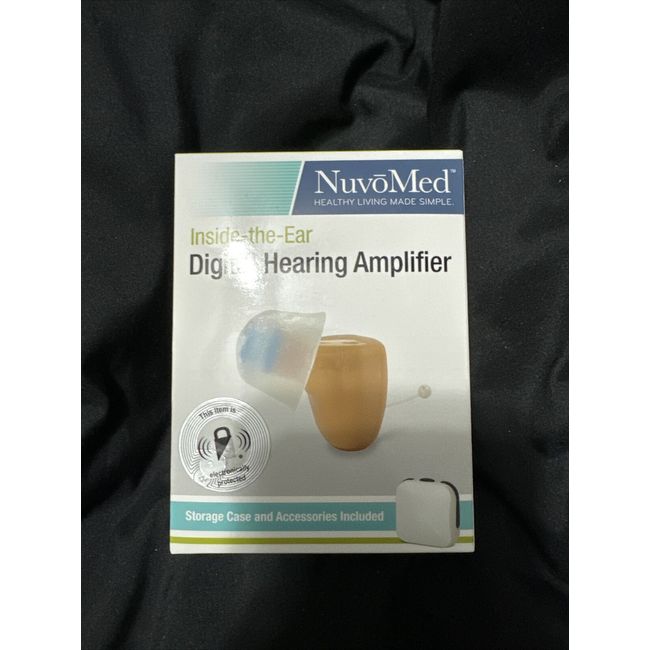 NuvoMed Inside the Ear Digital Hearing Amplifier + Storage Case/Accessories