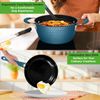 11 Pc Pots and Pans Set Non Stick Cookware with Ceramic Coating, Ergonomic Handl