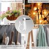 GEZIDEA Light Hanger Hooks,String Light Hooks,Screw-in Hooks for Hanging String Lights and Wire,Plants,Wind Chimes,White,20 Pack