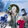 BBTO Knitted Full Ski Mask Windproof 3 Holes Balaclava, White