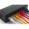 1aTTack.de 367459 Patch panel CAT6a 8 port black distribution panel LSA+ connection technology network distribution - RJ45 - TIA 568 A/B - black