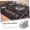 PartyKindom 5pcs Stainless Steel Gas Stove Knobs Replacement Gas Cooker Switch Knobs Easy Install Operate Suitable for Home Restaurant More