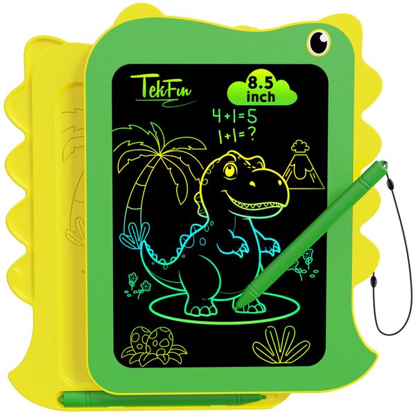 TEKFUN Toddler Boy Toys, LCD Writing Tablet for Kids, Doodle Board Tablet Toy, Travel Essentials Toys for 3 4 5 6 Year Old Boys Girls Birthday Christmas Gifts (8.5inch Green)