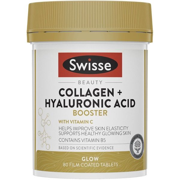 Collagen + Hyaluronic Acid Booster 80 Tabs Swisse Beauty