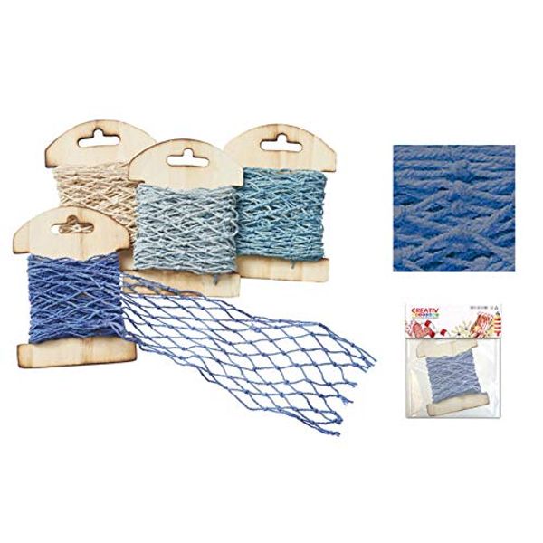 CREATIV DISCOUNT Decorative Mesh Ribbon, 13 x 100 cm, Blue