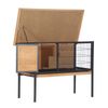 Rabbit Hutch Elevated with Tray, Openable Roof, Indoor/Outdoor