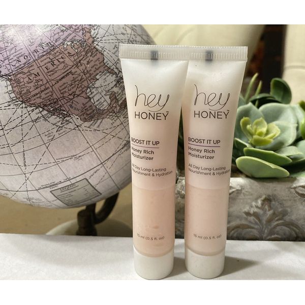 2 Hey Honey BOOST IT UP Honey Rich Moisturizer .5oz/15ml Travel Size i
