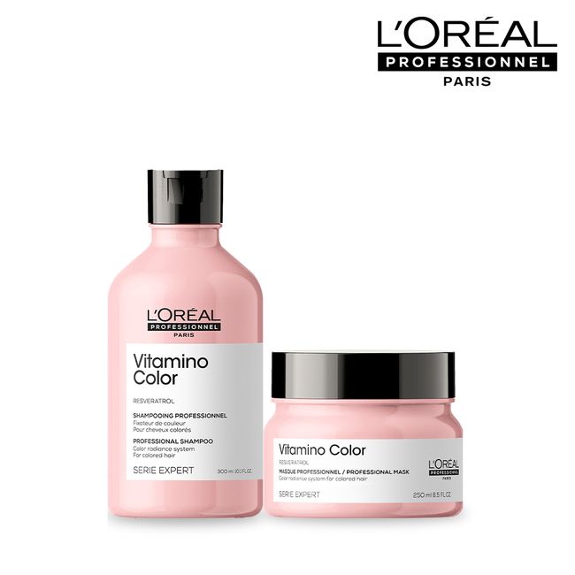 [Set for color-treated hair care] L’Oreal Vitamino Shampoo 300ML + Vitamino Mask 250ML 2-piece set