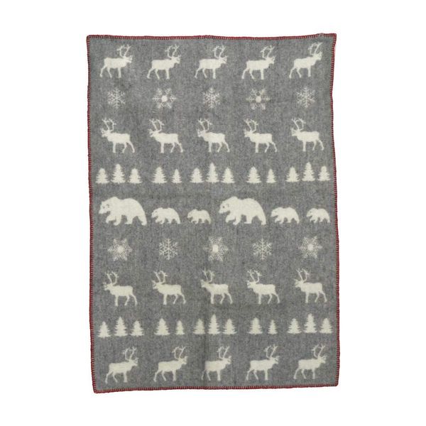 [KLIPPAN] KLIPPAN Wool Half Blanket 90x130 WILDERNESS Gray [Parallel Import]