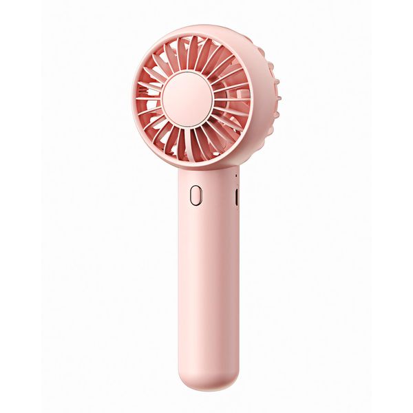 Gaiatop Mini Portable Fan, Powerful Handheld Fan, Cute Design 3 Speed Personal Small Desk Fan with Base, Lightweight Makeup USB Rechargeable Fan for Stylish Girl Women Travel Indoor Outdoor Pink